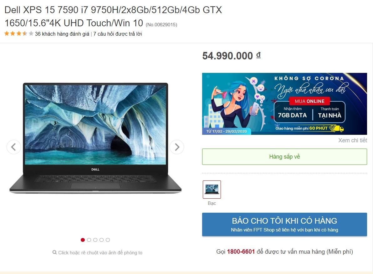 Dell XPS 15 7590 và MacBook Pro 16 inch 02