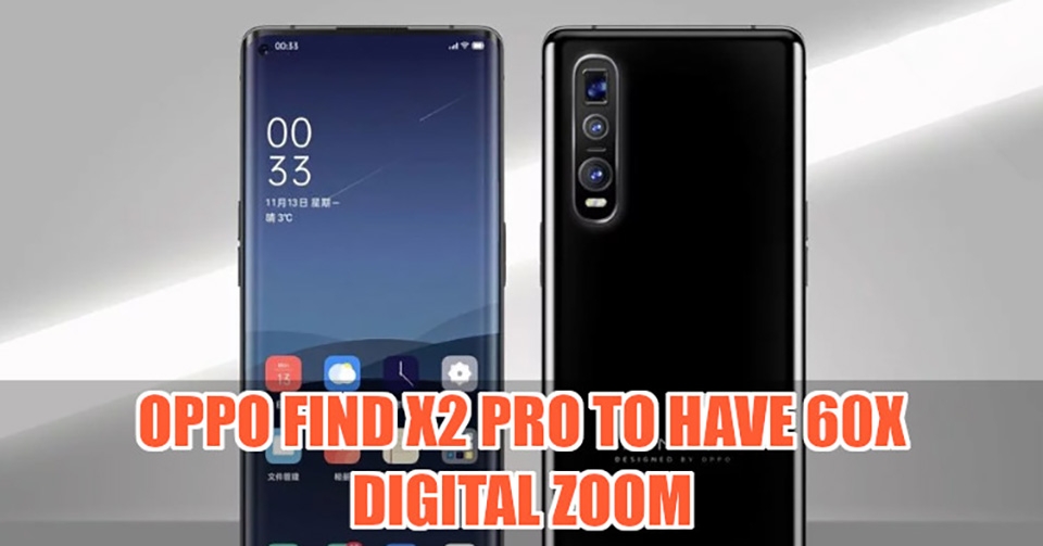 OPPO Find X2 Pro sẽ hỗ trợ zoom 60x