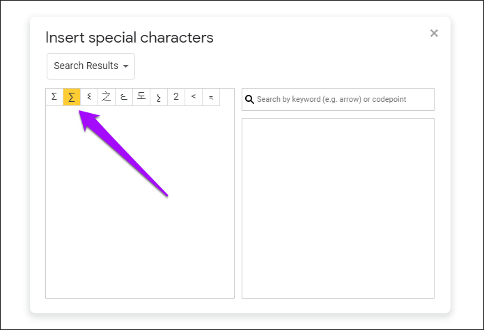 chèn kí tự đặc biệt trong google docs