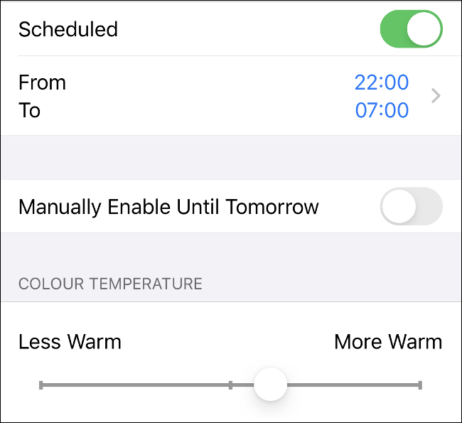 iphone night shift
