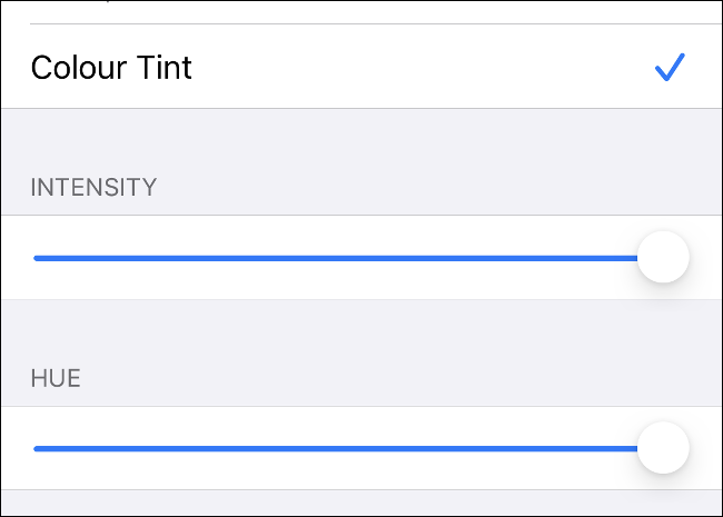 iphone color tint
