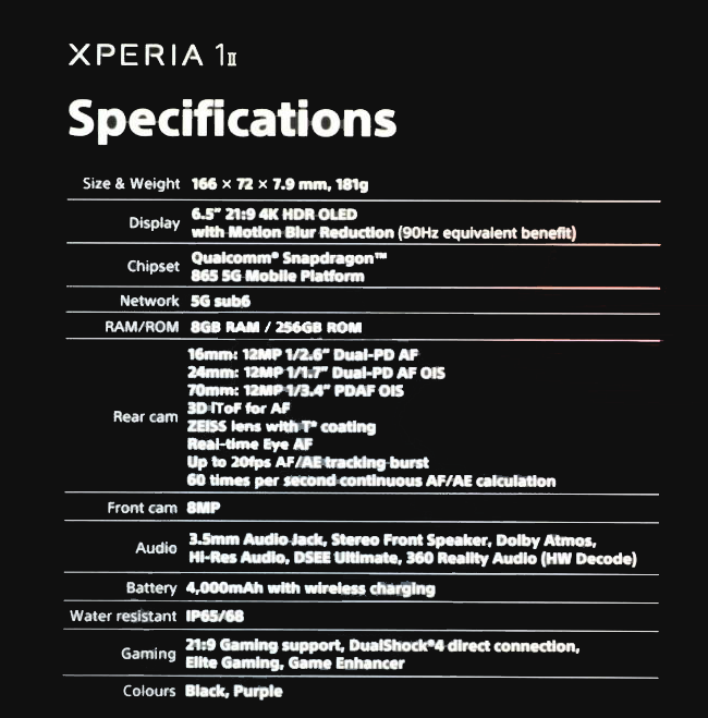 Xperia 1 II