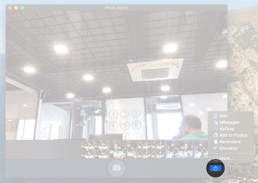 chụp ảnh bằng camera trên Mac