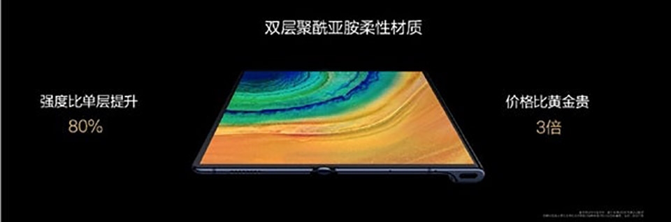 Màn hình gập của Huawei Mate Xs sử dụng vật liệu đắt hơn vàng gấp 3 lần (ảnh 1)