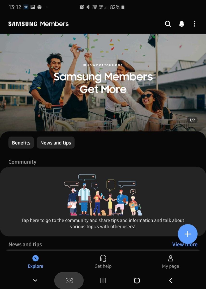 Samsung Members là ứng dụng tiếp theo hỗ trợ Dark Mode