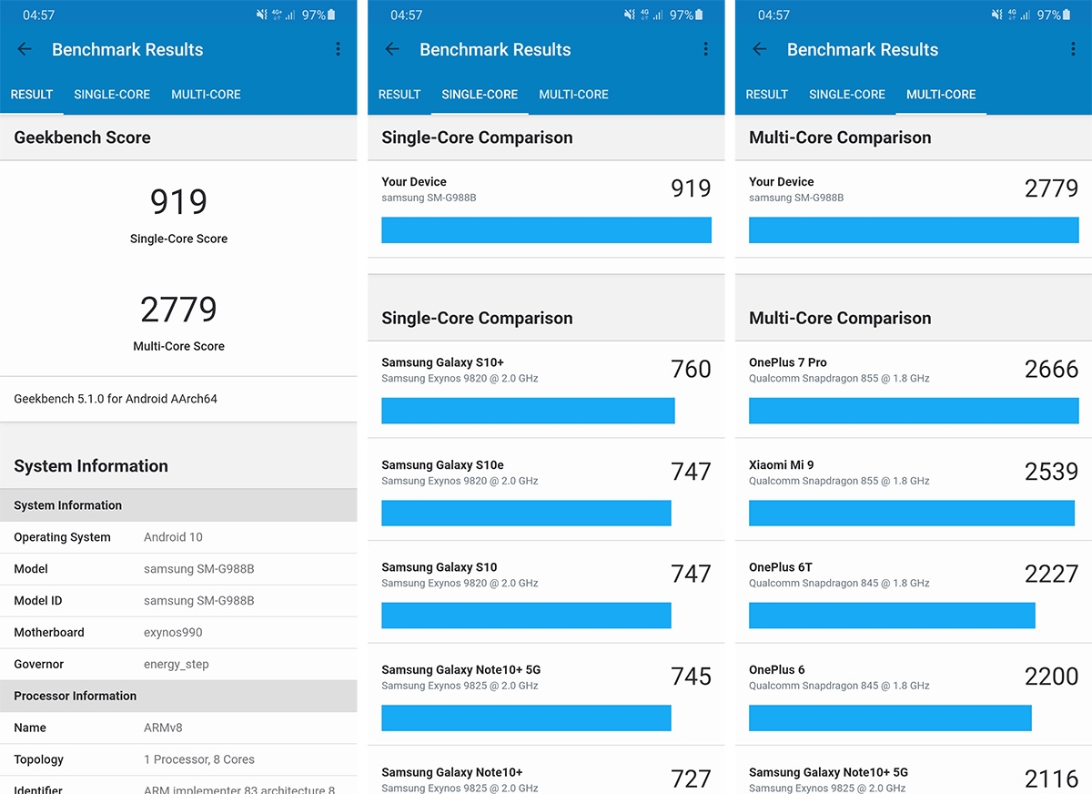 Samsung Galaxy S20 Ultra benchmark 03 Samsung Galaxy S20 Ultra benchmark 03