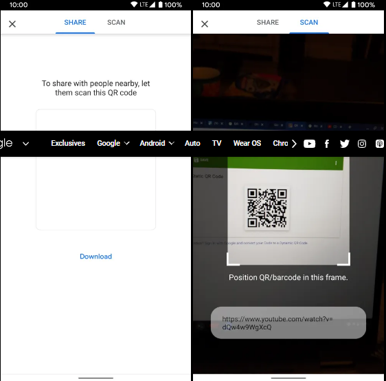 Google Chrome cho Android thử nghiệm menu chia sẻ QR code mới