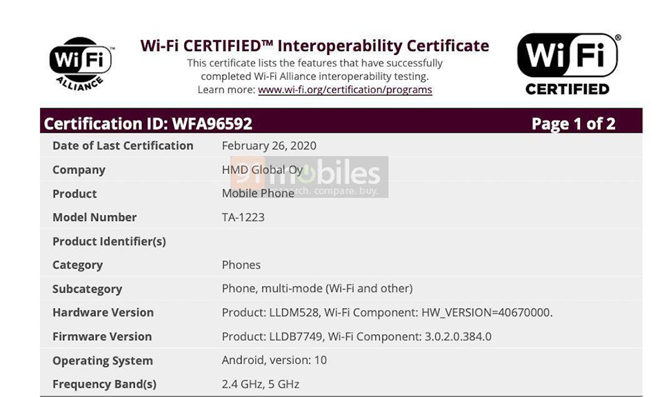 3 điện thoại Nokia mới đạt chứng nhận Wifi (ảnh 3)