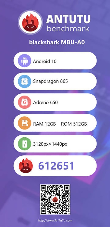 Black Shark 3 xuất hiện trên AnTuTu