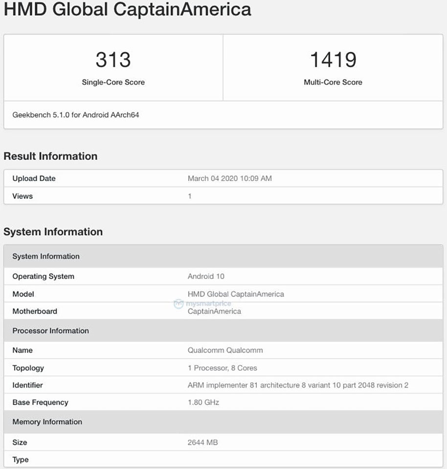 Nokia 5.2 xuất hiện trên Geekbench