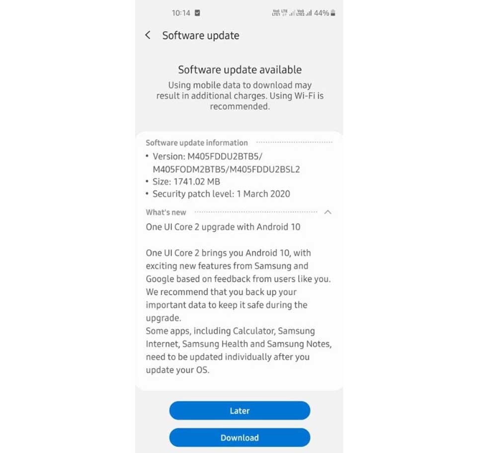 Samsung Galaxy M40 Samsung Galaxy M40