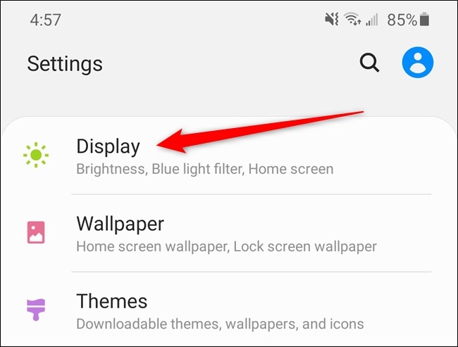 truy cập thông báo samsung galaxy s20