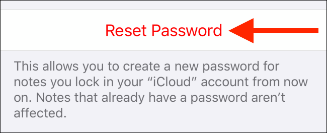 reset mật khẩu apple notes