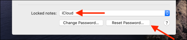 reset mật khẩu apple notes