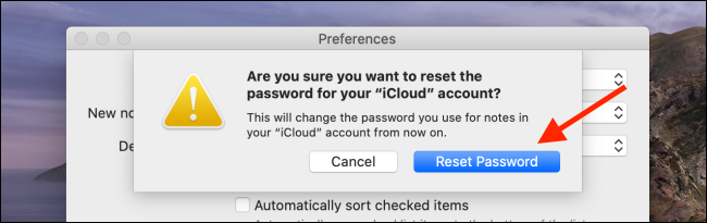 reset mật khẩu apple notes