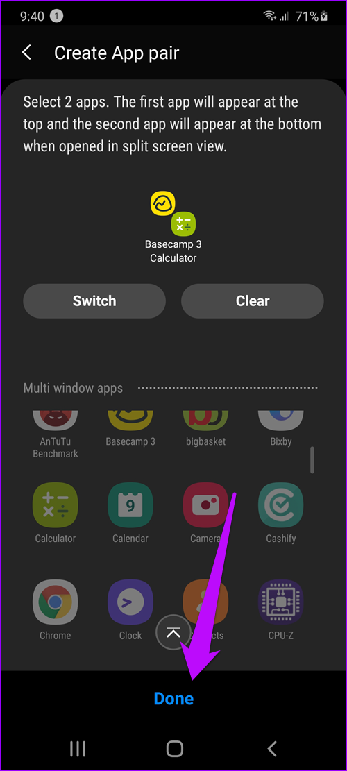 chia đôi màn hình trên galaxy s20