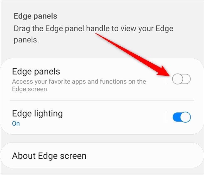 edge panels trên samsung galaxy s20