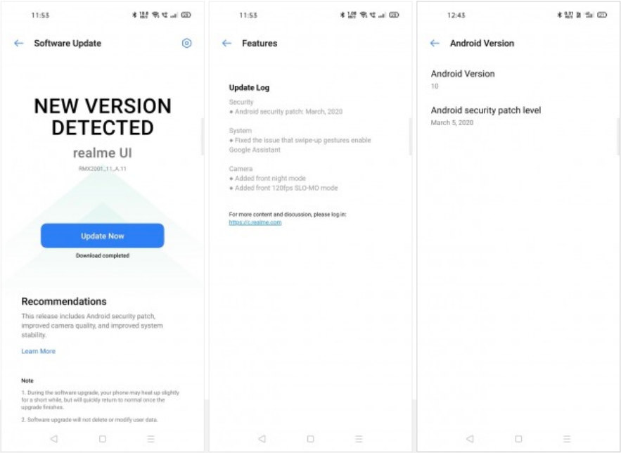 Cập nhật Realme 6