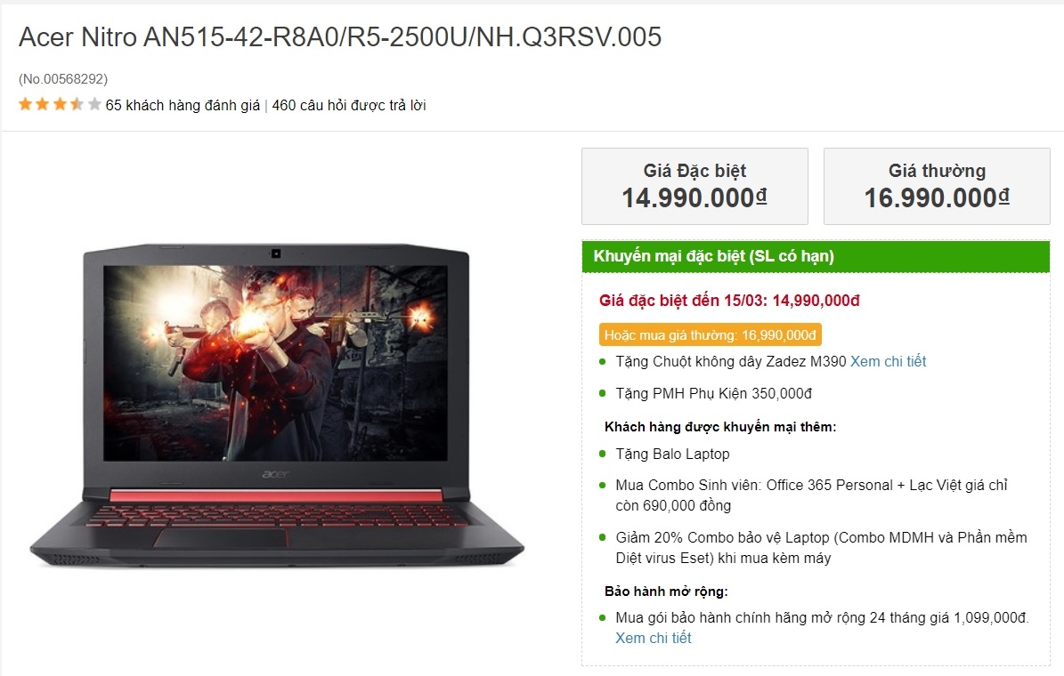 Acer Nitro AN515-42-R8A0 01 Acer Nitro AN515-42-R8A0 01