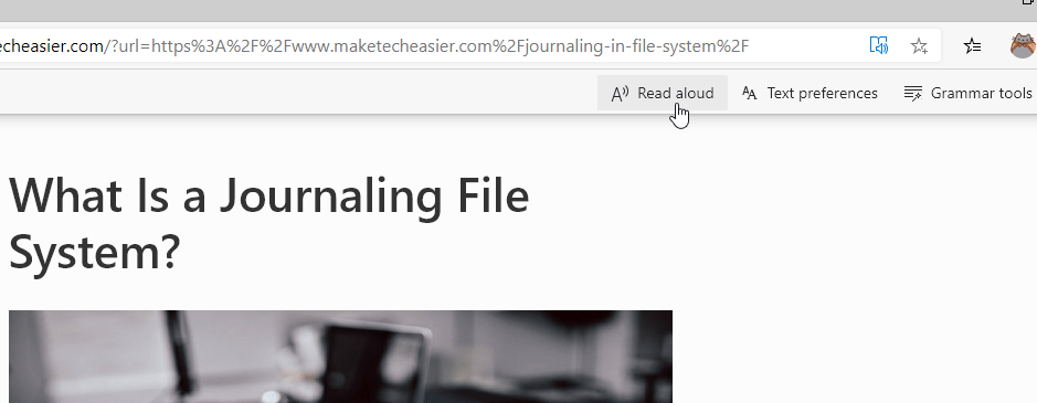công cụ đọc microsoft edge