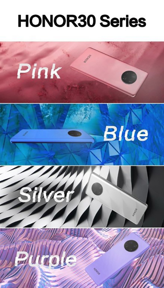 Ảnh render Honor 30 series Ảnh render Honor 30 series