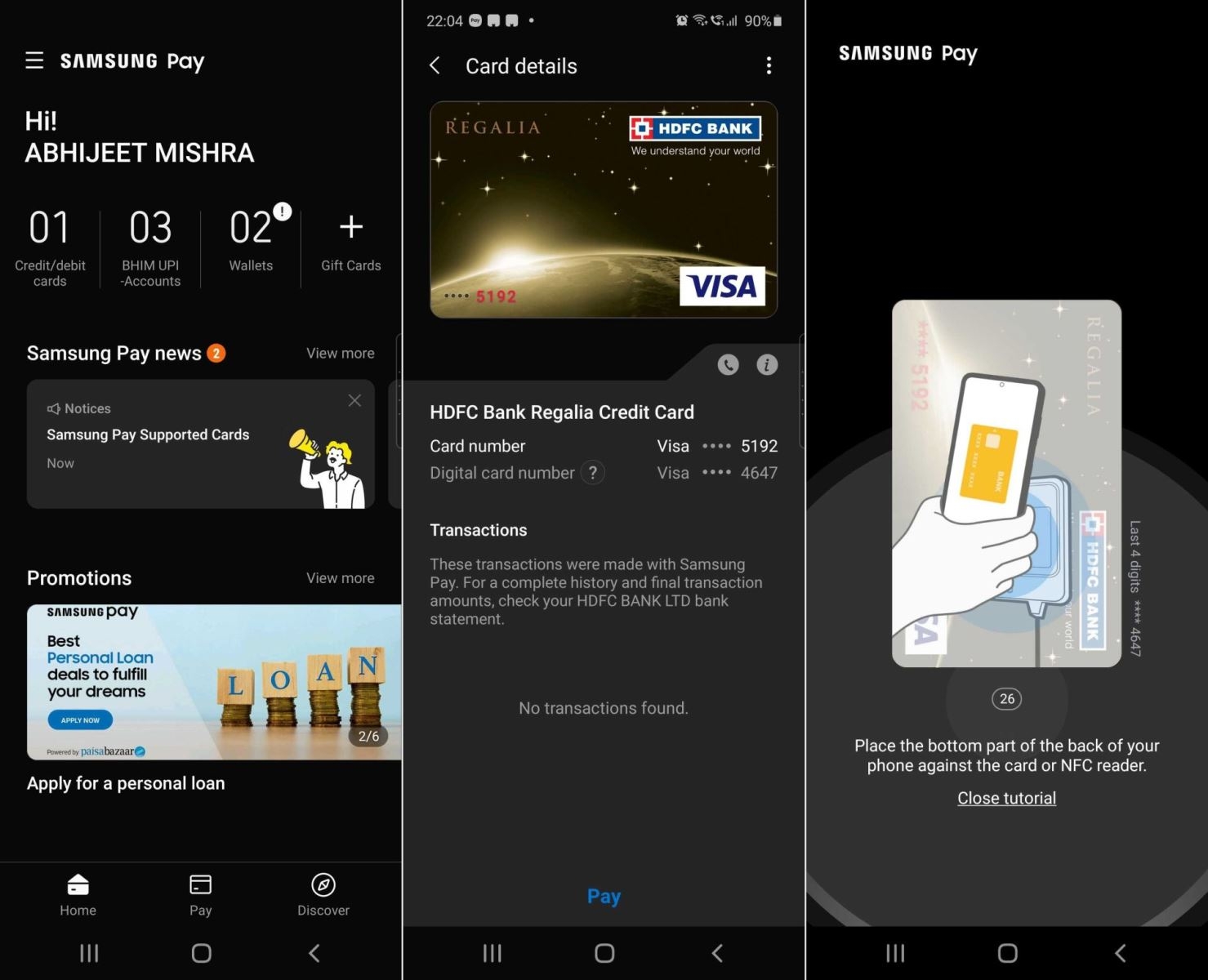 Dịch vụ Samsung Pay chính thức nhận chế độ Dark Mode mới