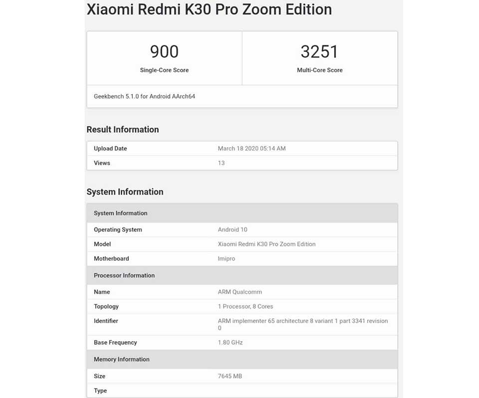 Redmi K30 Pro Zoom Edition Redmi K30 Pro Zoom Edition