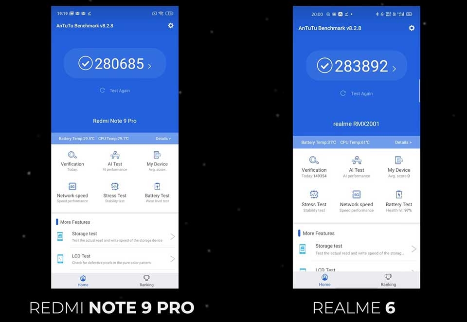 Redmi Note 9 Pro vs Realme 6