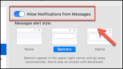 tắt thông báo imessages trên mac