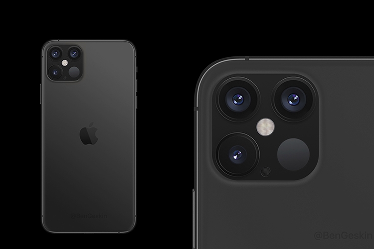 Concept mặt lưng iPhone 12 dựa trên thiết kế camera iPad Pro 2020 2