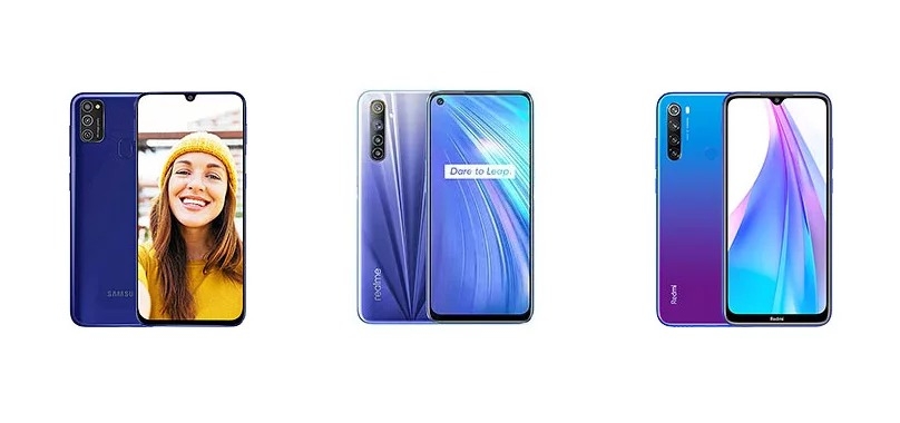 So sánh thông số cấu hình của Samsung Galaxy M21 vs Realme 6 vs Redmi Note 8T