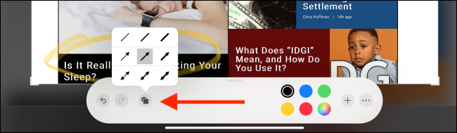 chỉnh sửa ảnh chụp màn hình ipad