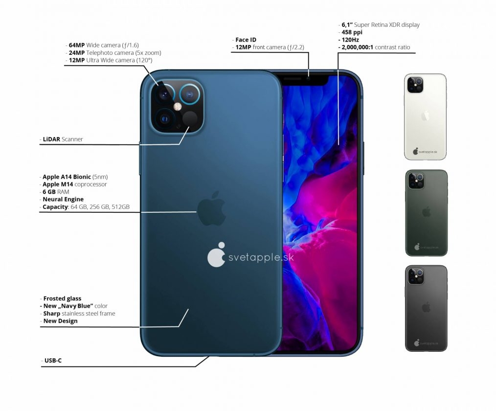 Thêm concept iPhone 12 với camera LiDAR đẹp hiện đại 2