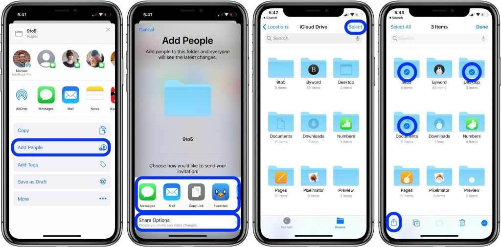 Chia sẻ thư mục iCloud 3