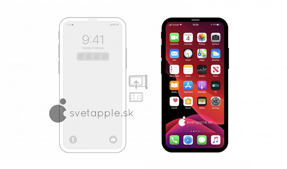 iPhone 12 Pro với thiết kế không tai thỏ (ảnh 1)
