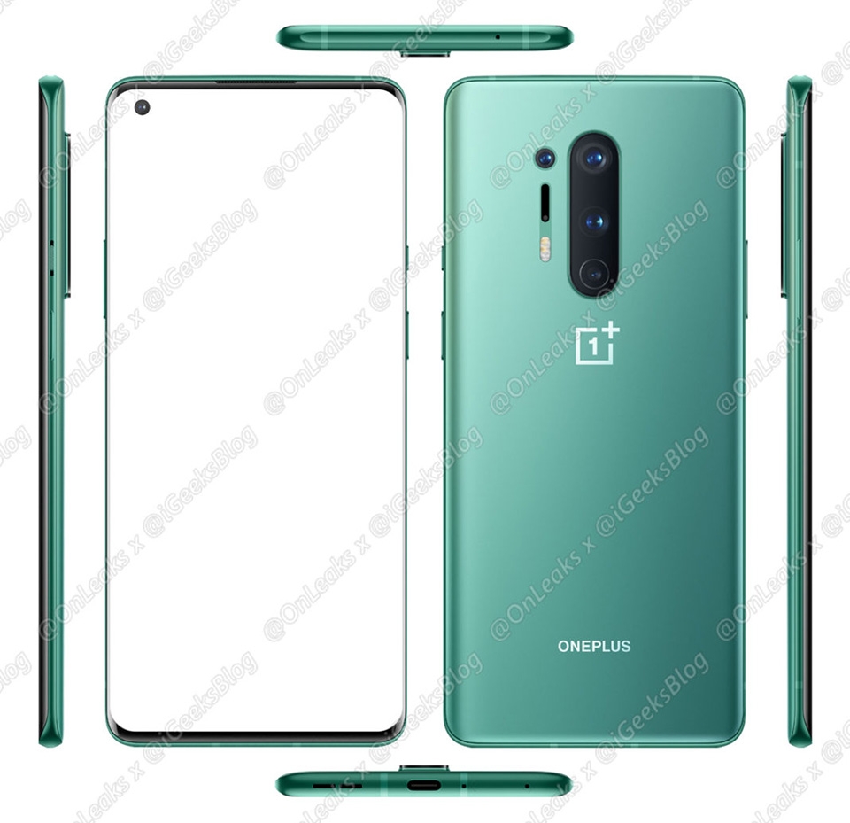 Ảnh render OnePlus 8 Pro