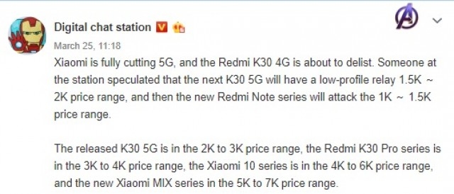 Redmi K30 Pro vừa ra mắt, Xiaomi đã chuẩn bị trình làng smartphone Redmi 5G mới 2
