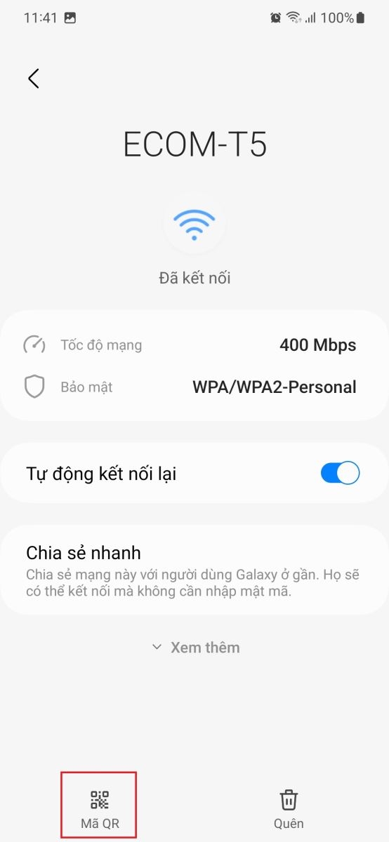 Cách quét mã QR WiFi để truy cập mạng không cần mật khẩu 3