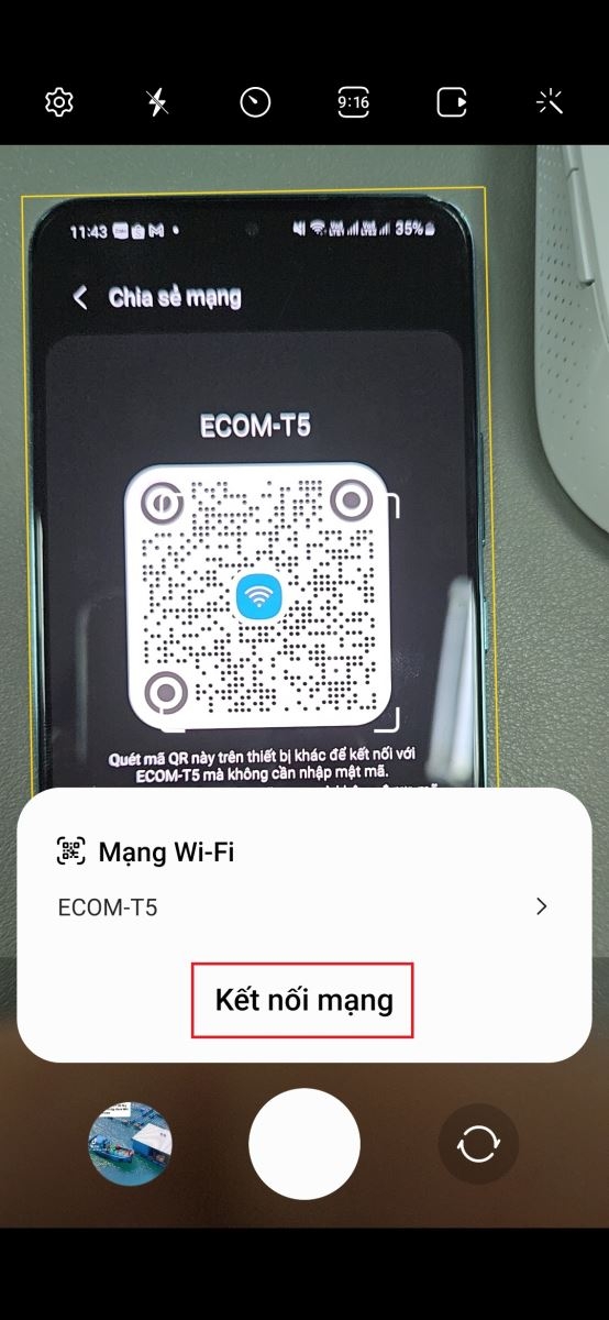 Cách quét mã QR WiFi Android 9