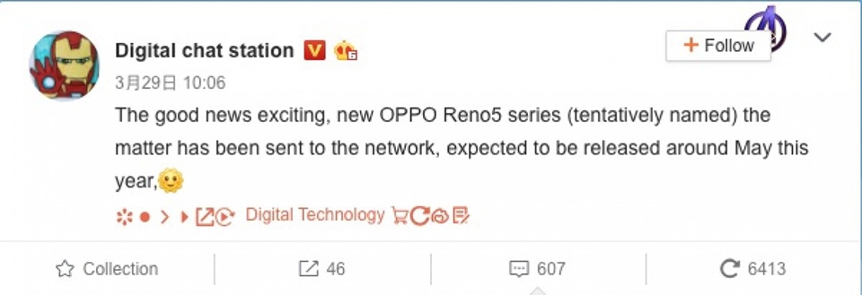 Thông tin OPPO Reno 5