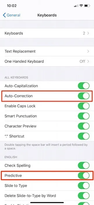 autocorrect của iphone