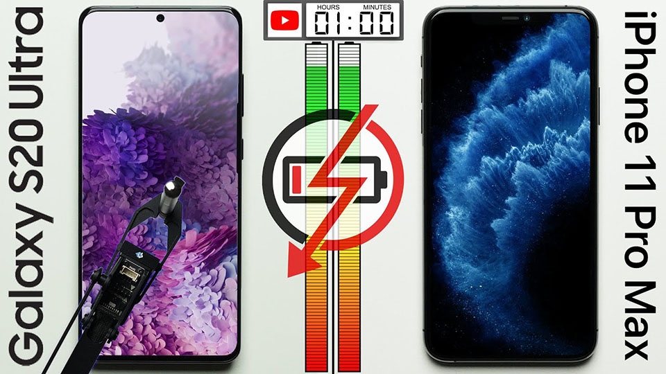 So sánh pin Galaxy S20 Ultra và iPhone 11 Pro Max