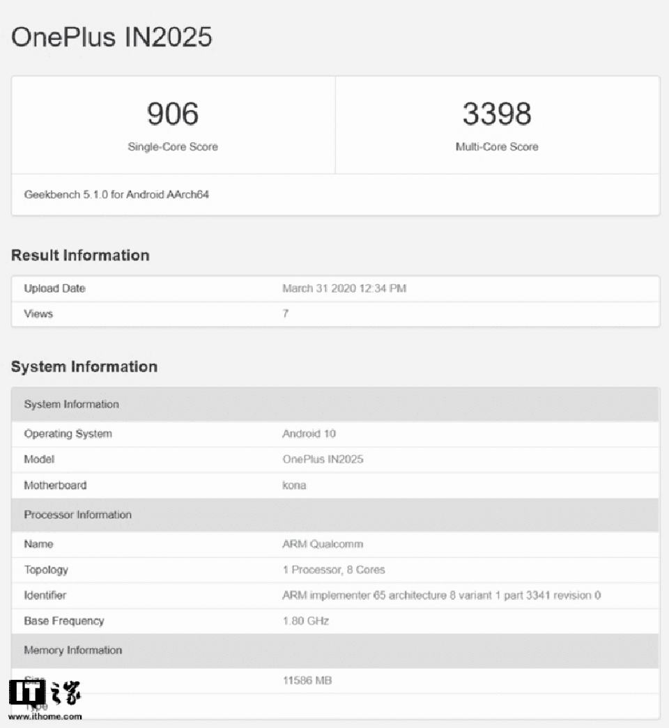 OnePlus 8 Pro lộ cấu hình trên Geekbench