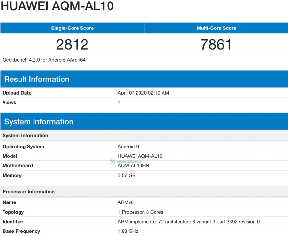 Honor Play 4T Pro lộ cấu hình trên Geekbench (ảnh 1) Honor Play 4T Pro lộ cấu hình trên Geekbench (ảnh 1)