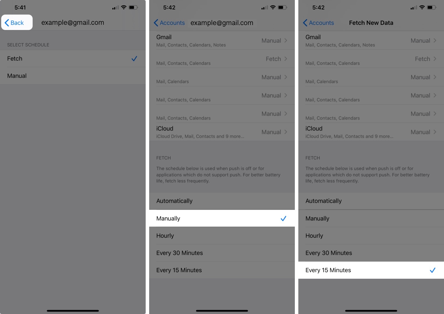 sửa lỗi gmail không thông báo trên iphone
