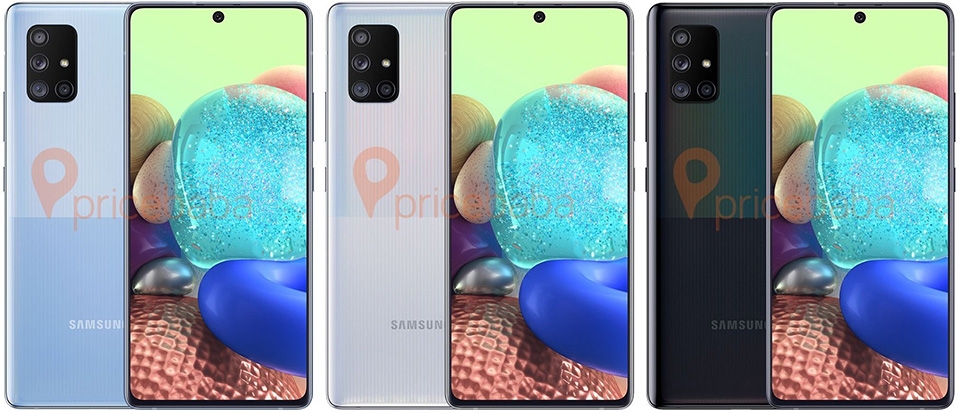 Ảnh render Galaxy A71 5G