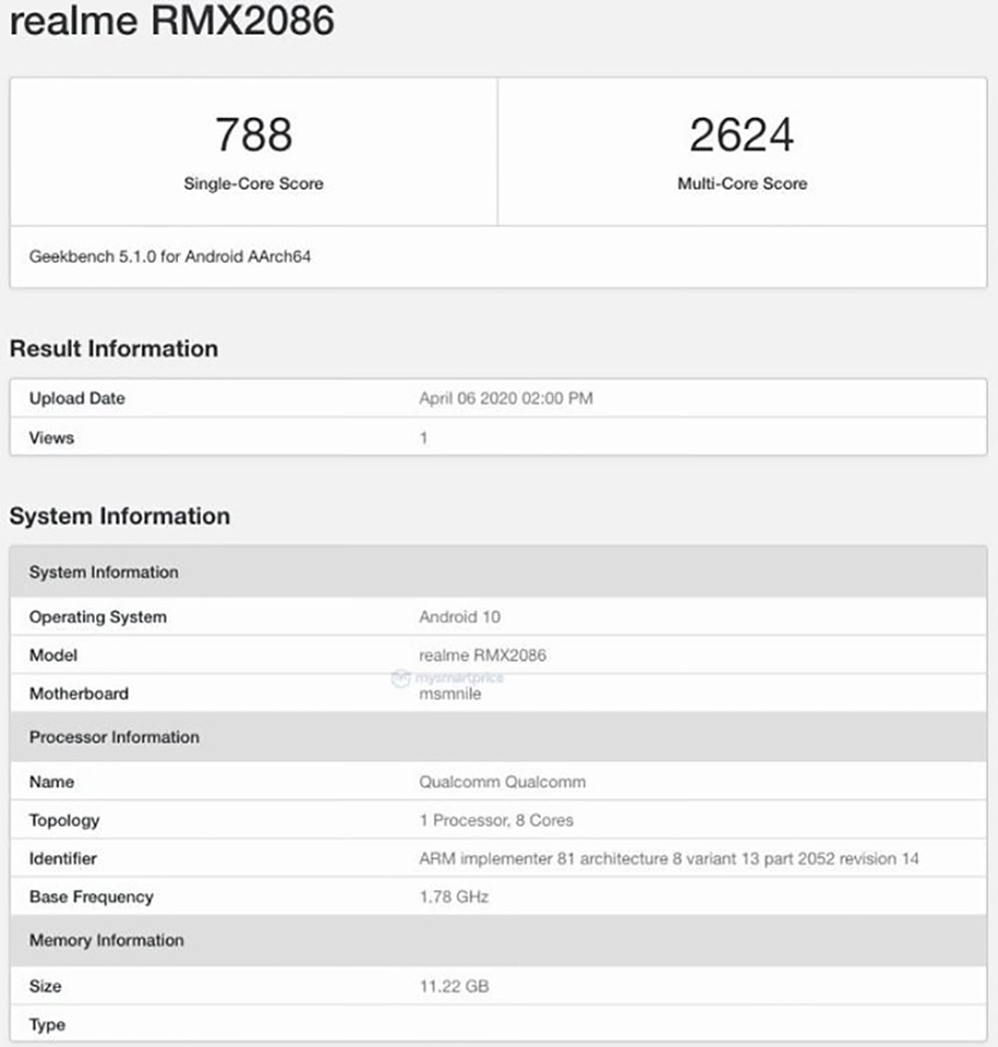 Realme X3 SuperZoom xuất hiện trên Geekbench Realme X3 SuperZoom xuất hiện trên Geekbench