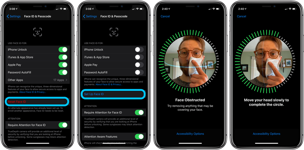 Đeo khẩu trang với Face ID
