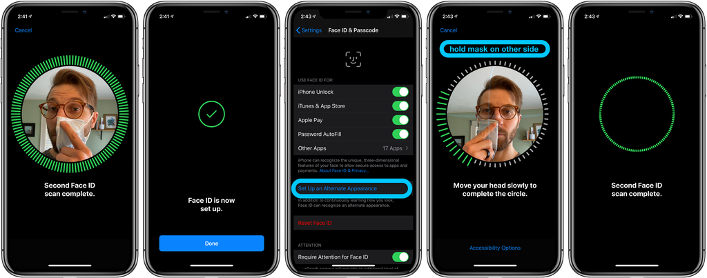 Đeo khẩu trang với Face ID 2