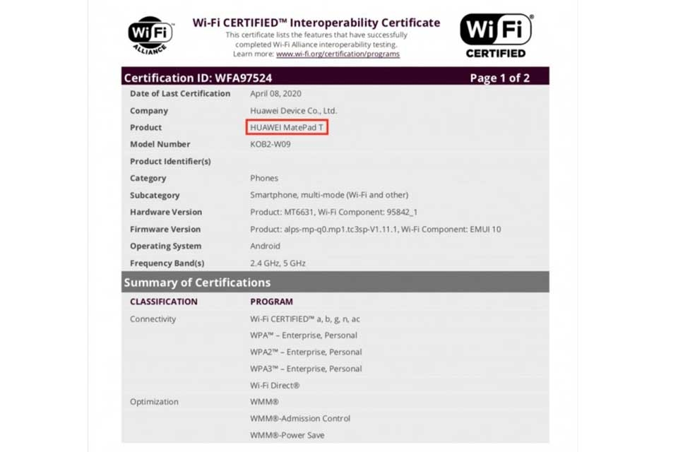 Huawei MatePad T